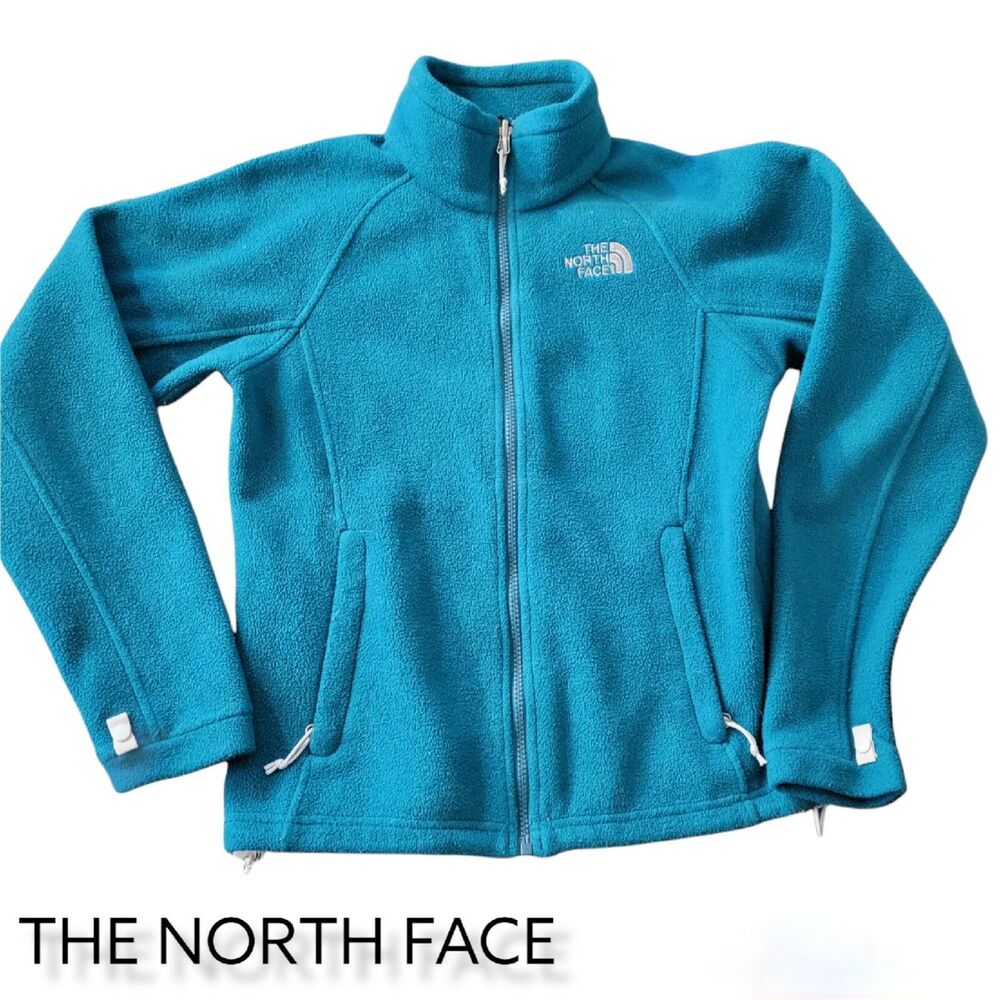 The North Face Fleece Full Zip Jacket Coat Teal Blue Women's Size XS
